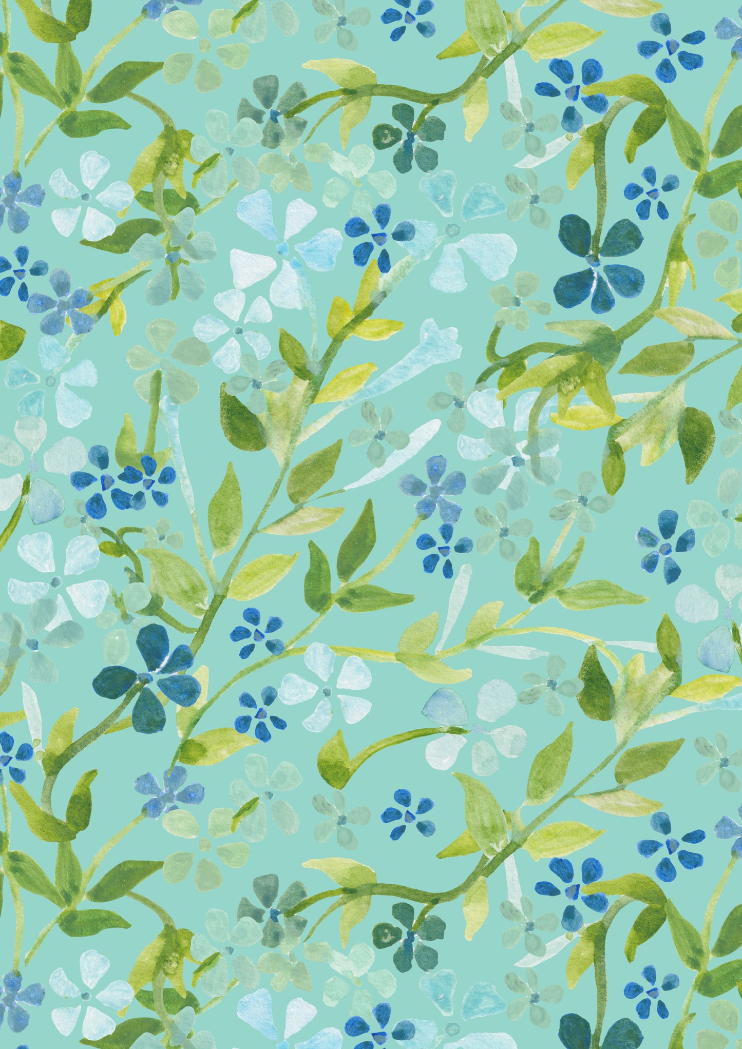 Papier peint - Le jasmin bleu